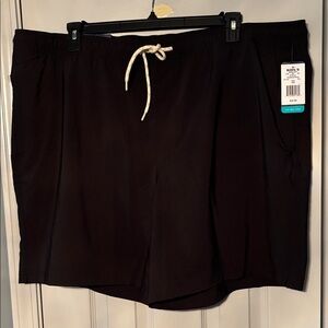 Trinity Coast Black Bathing Suit Swim Trunks with drawstring & pockets NWT